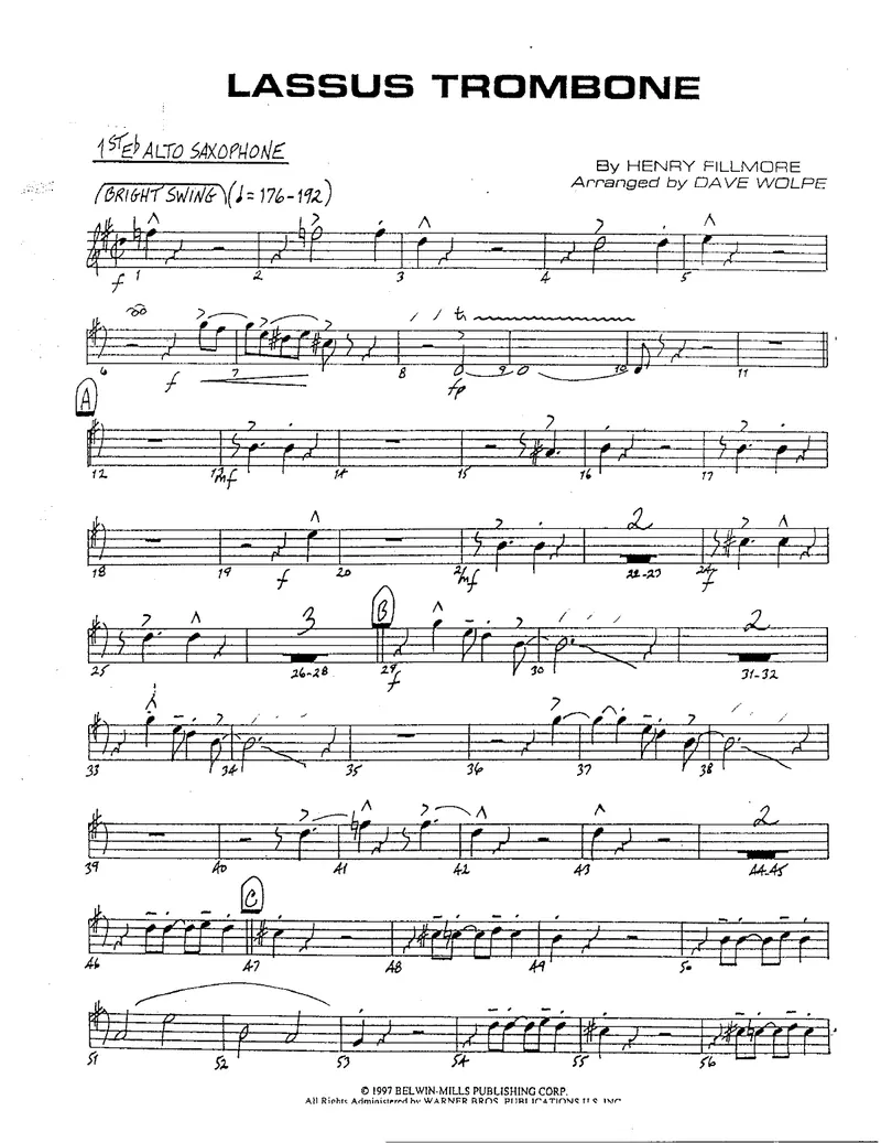Lassus Trombone score preview