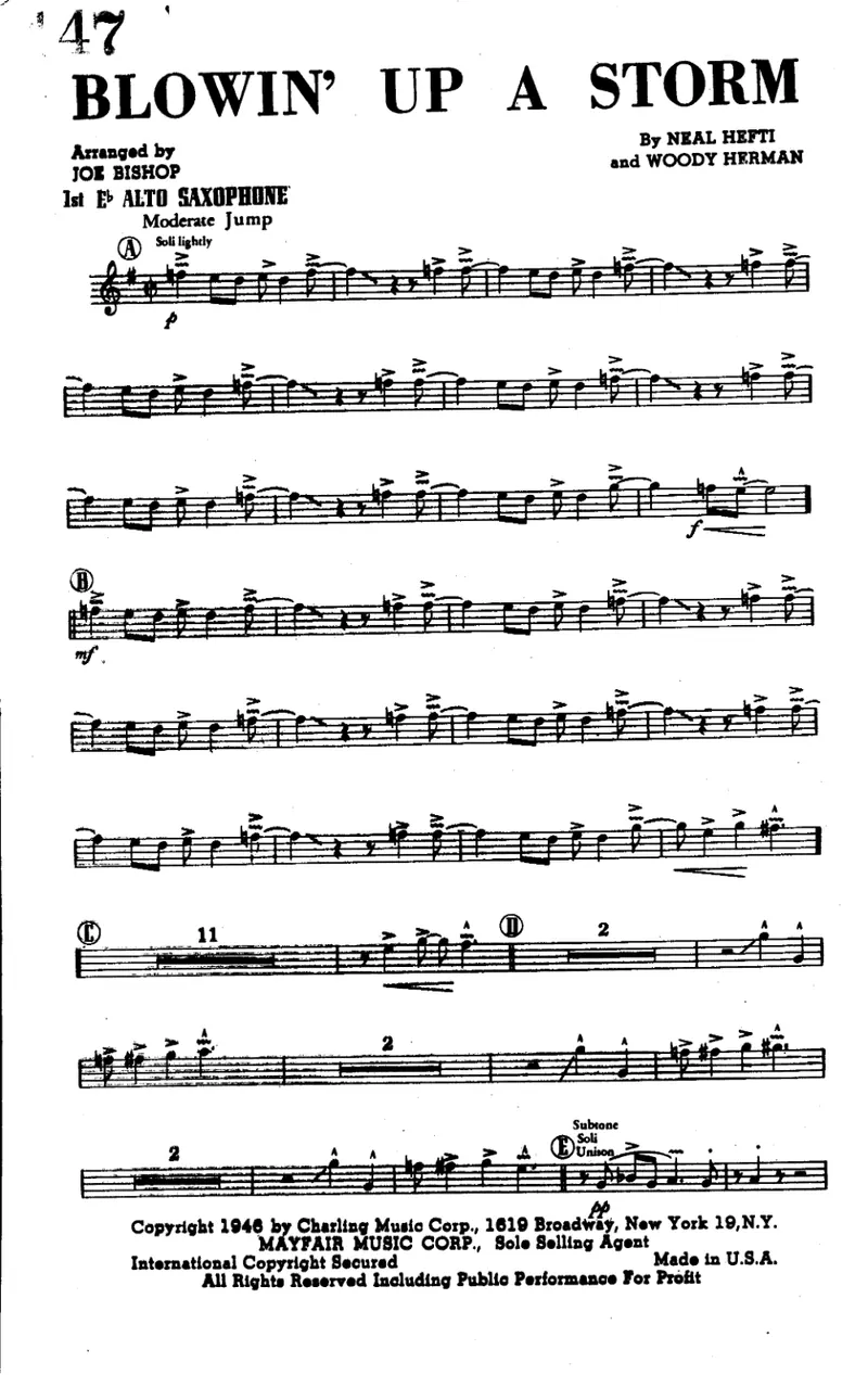 Blowin' Up A Storm score preview