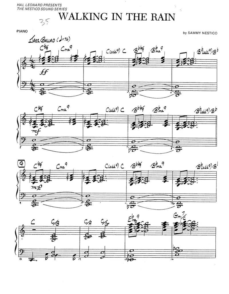 Walking In The Rain score preview