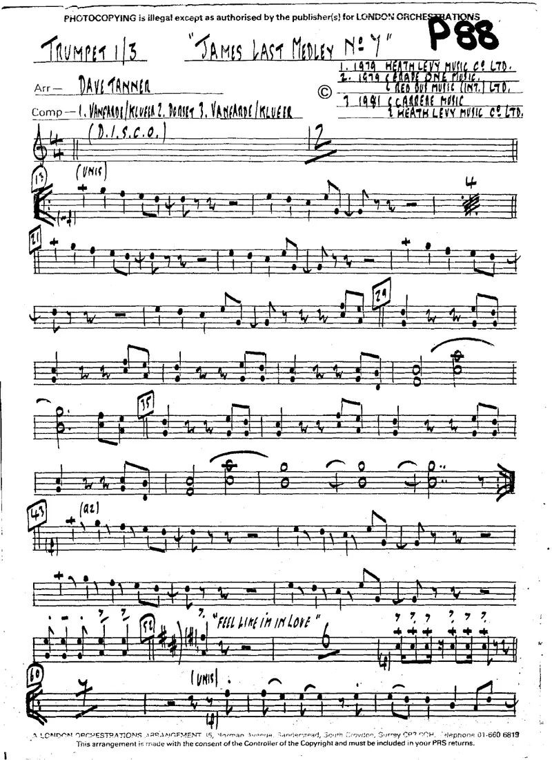James Last Medley Nо7 score preview