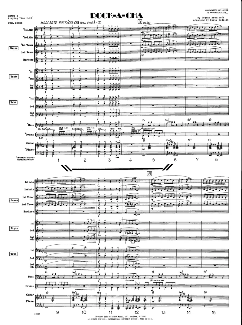 Rock-A-Cha score preview