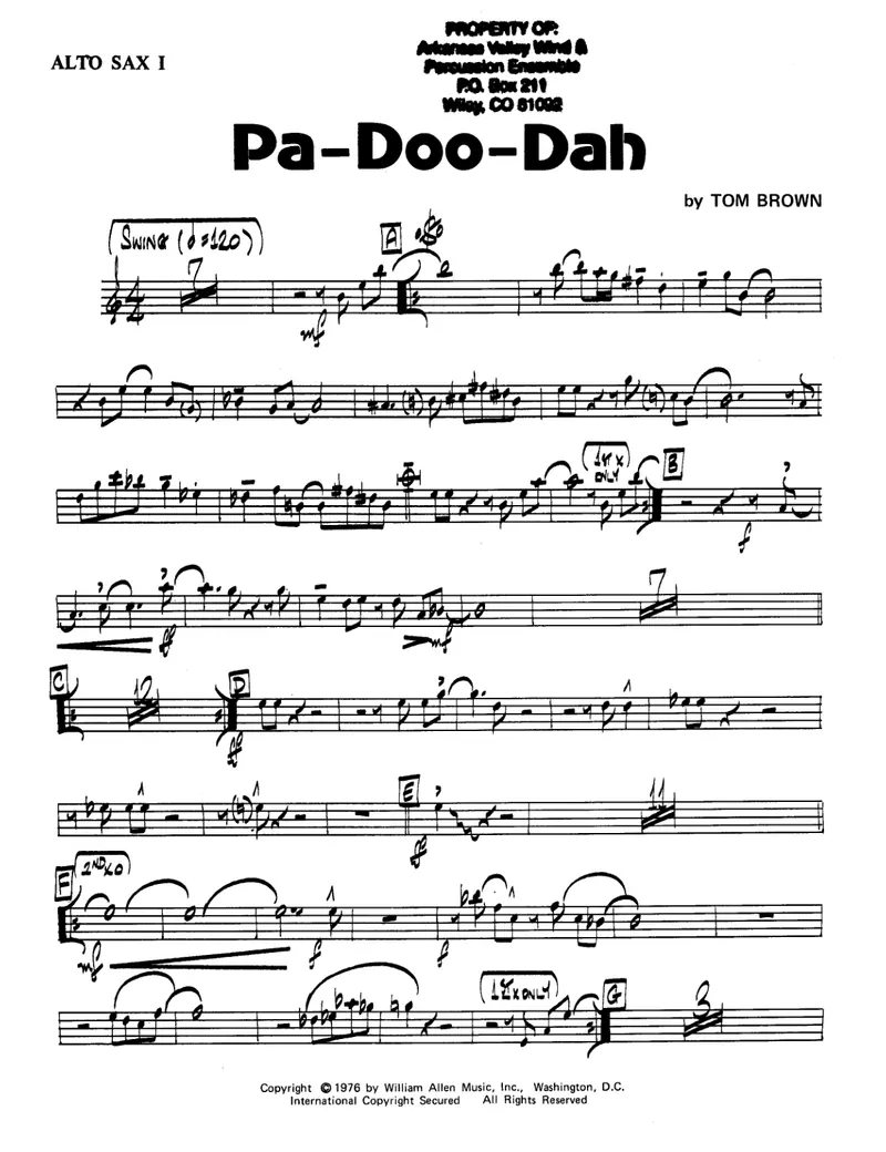 Pa-Doo-Dah score preview