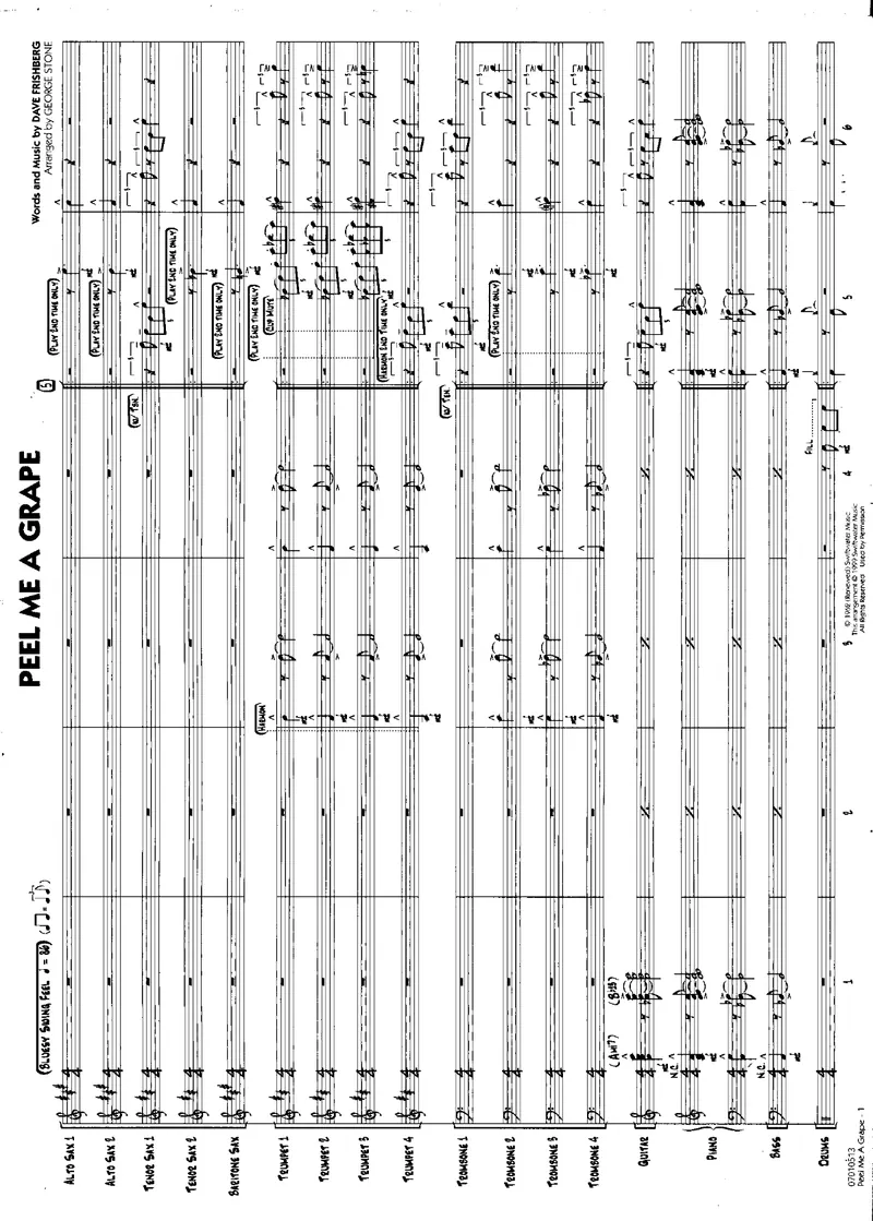 Peel Me A Grape score preview