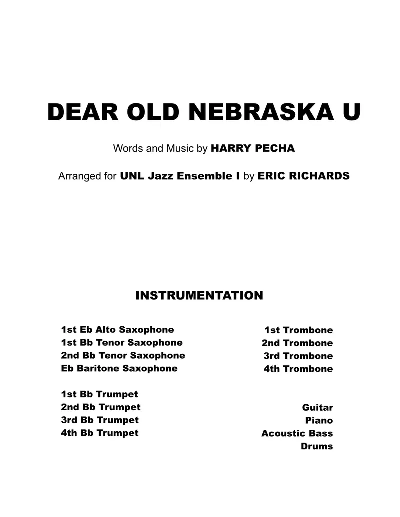 Dear Old Nebraska U score preview