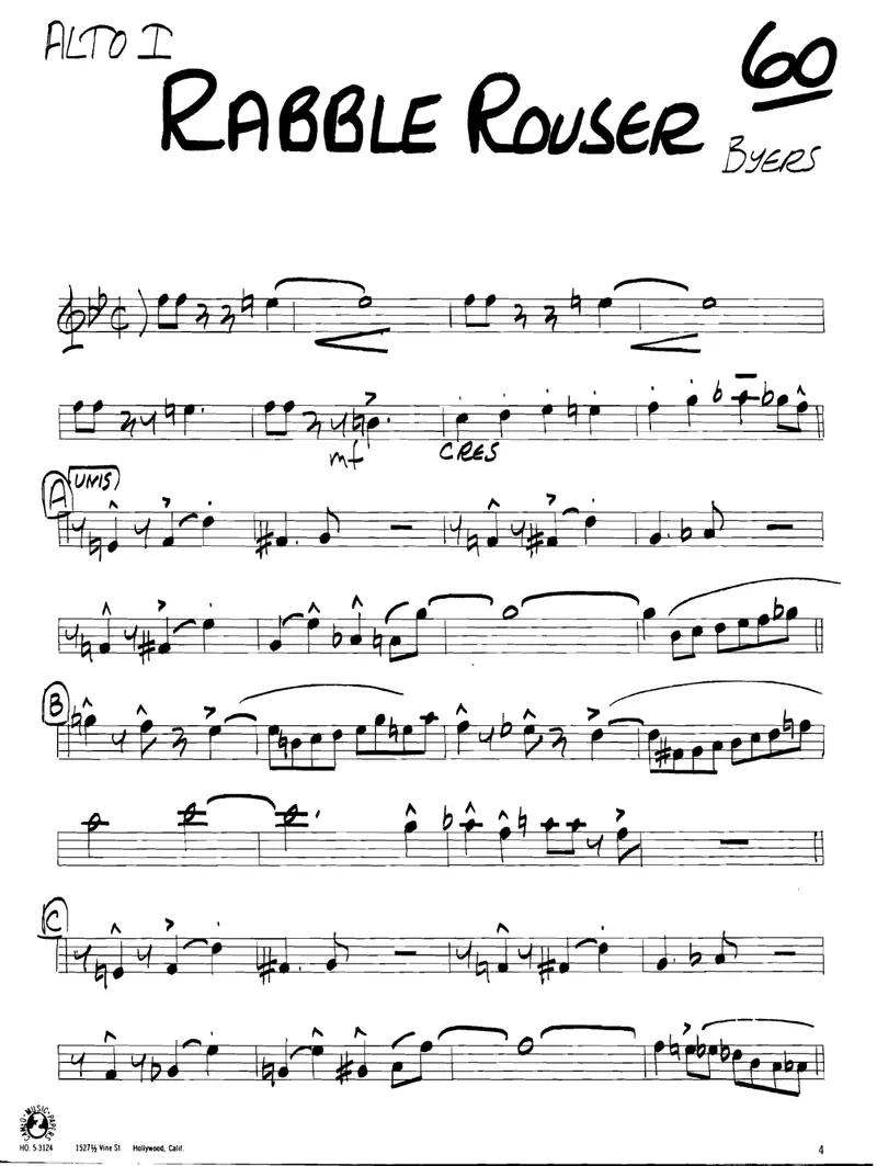 Rabble Rouser score preview