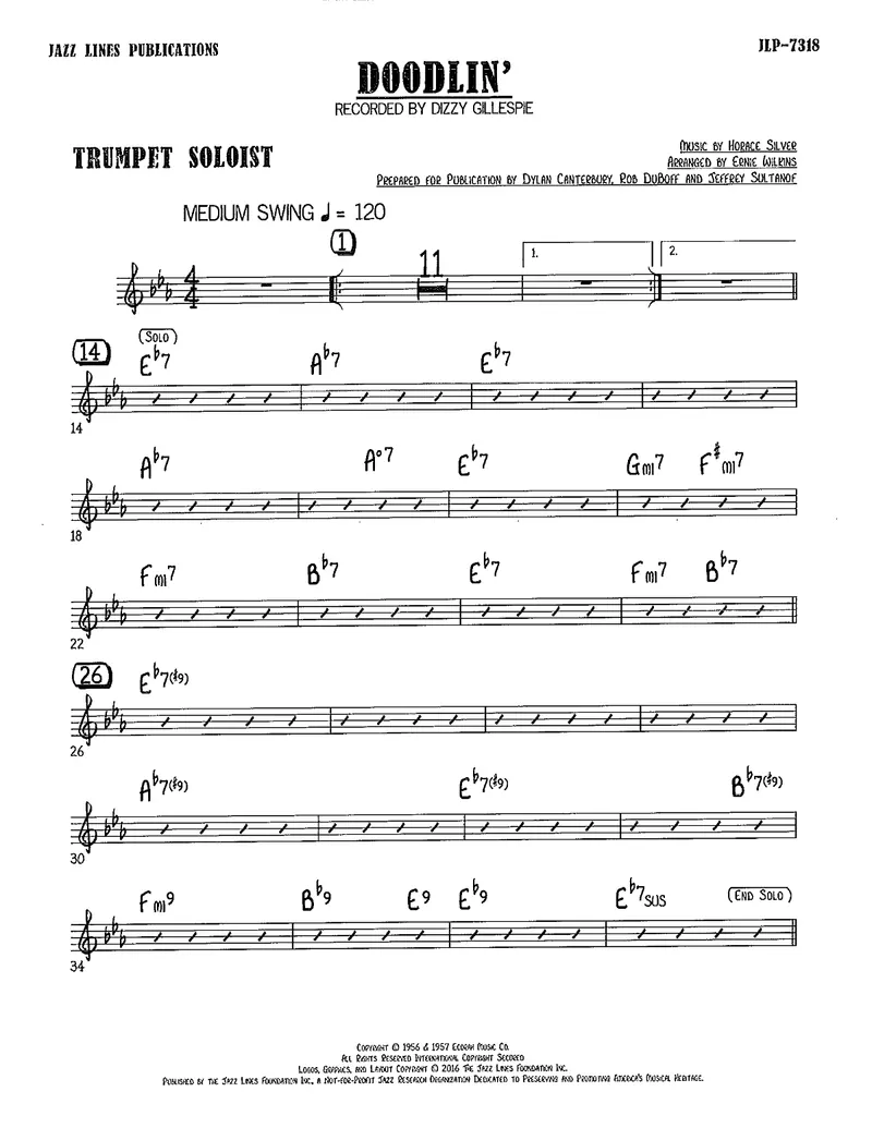 Doodlin' score preview