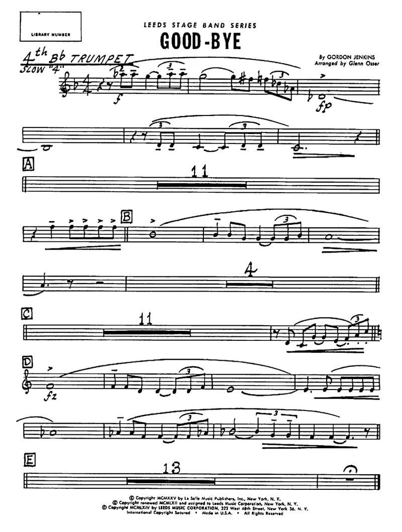 Good-Bye score preview