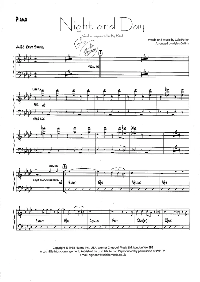 Night And Day score preview