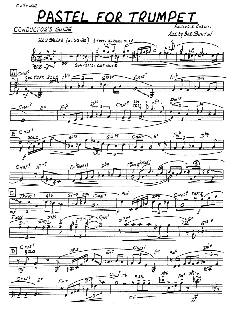 Pastel For Trumpet score preview