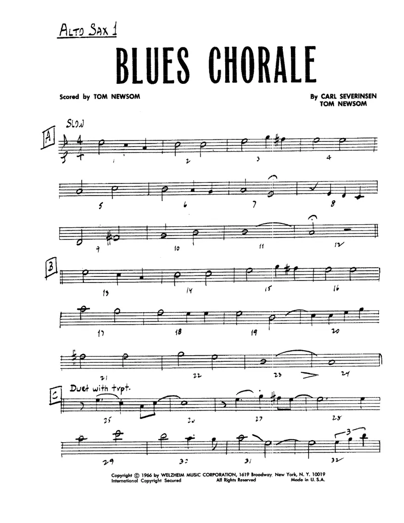 Blues Chorale score preview