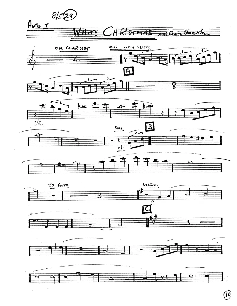 White Christmas score preview