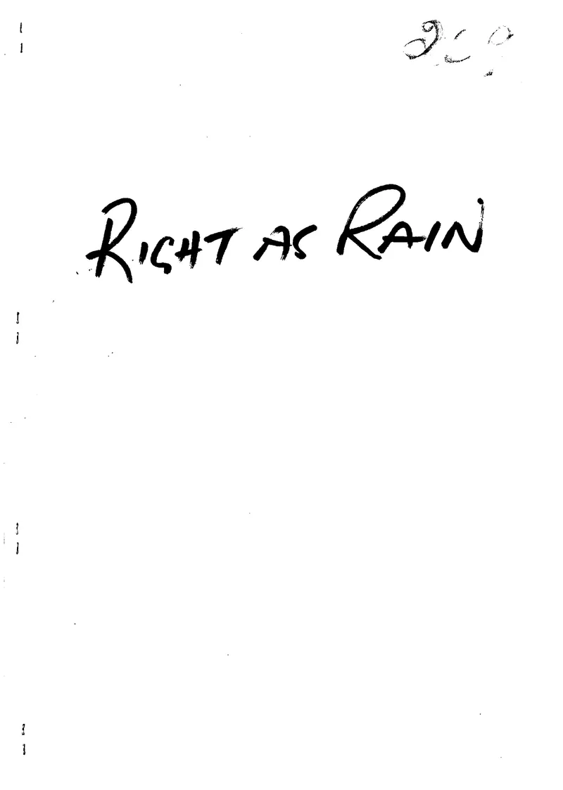 Right As Rain score preview