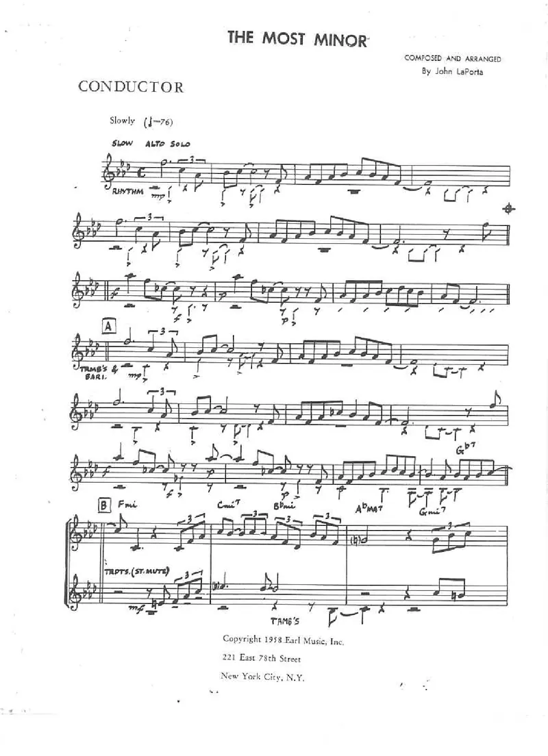 The Most Minor score preview