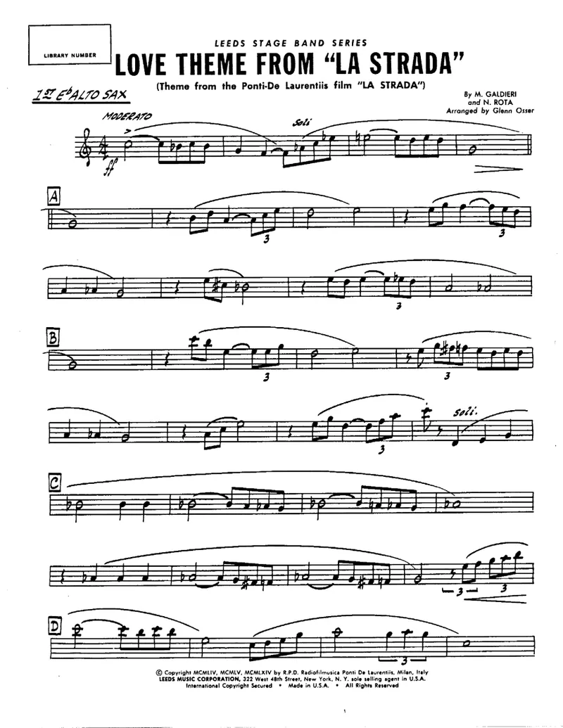 Love Theme From La Strada score preview