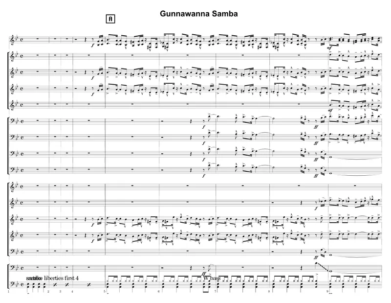 Gunnawanna Samba score preview