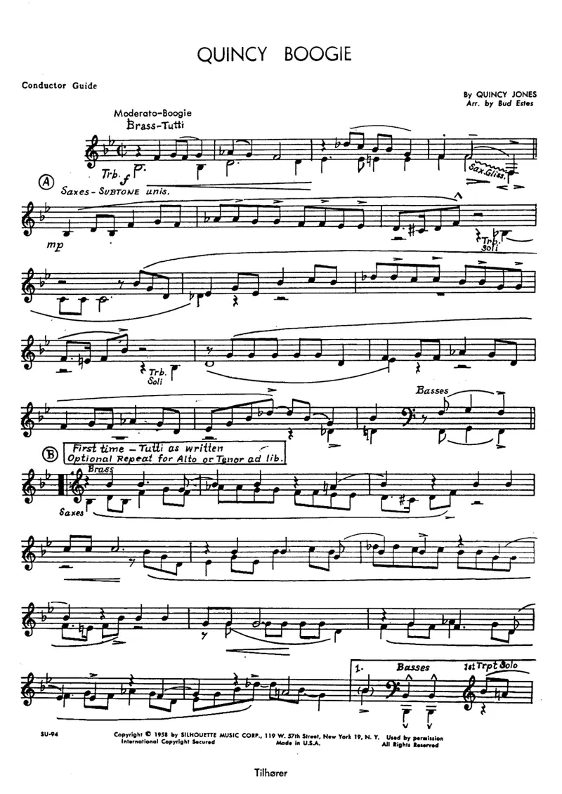 Quincy Boogie score preview