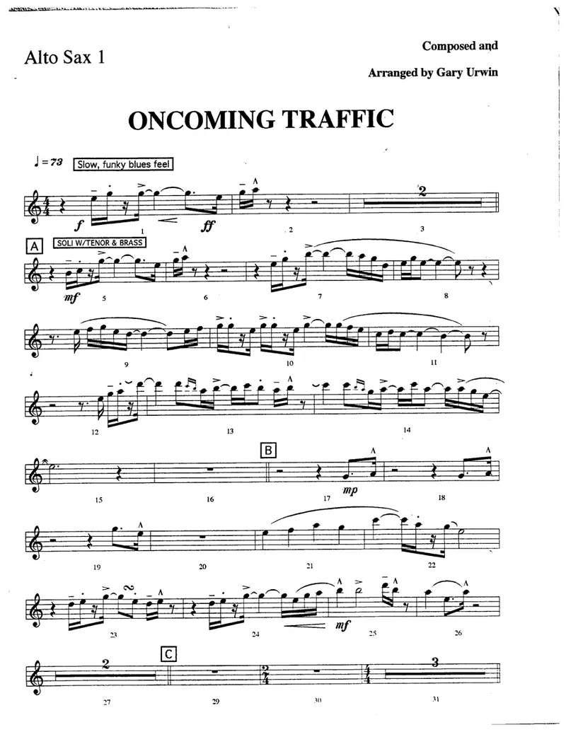 Oncoming Traffic score preview
