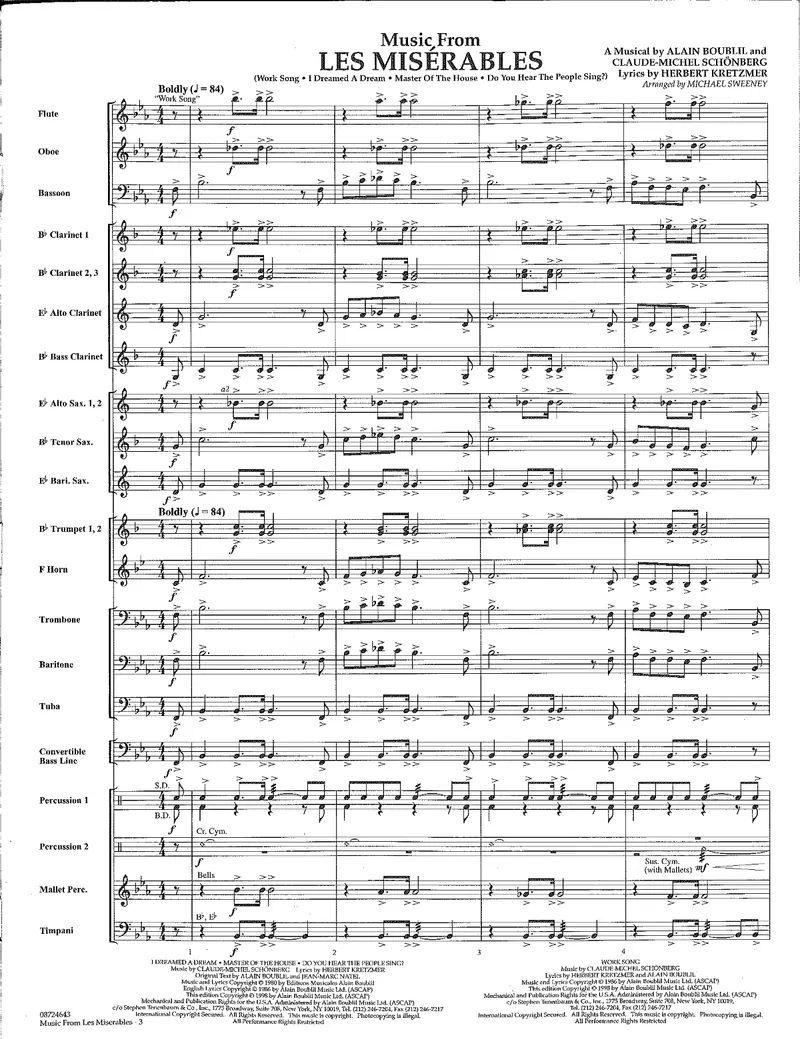 Les Miserables score preview