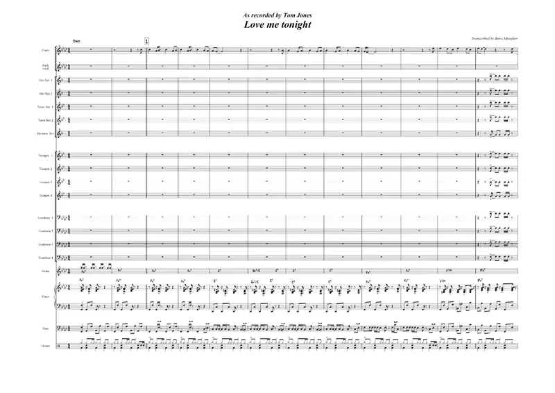 Love Me Tonight score preview