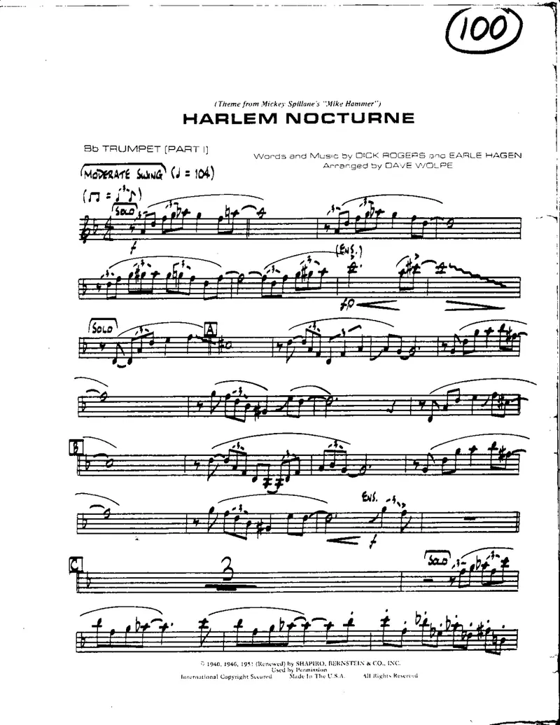 Harlem Nocturne preview page 1