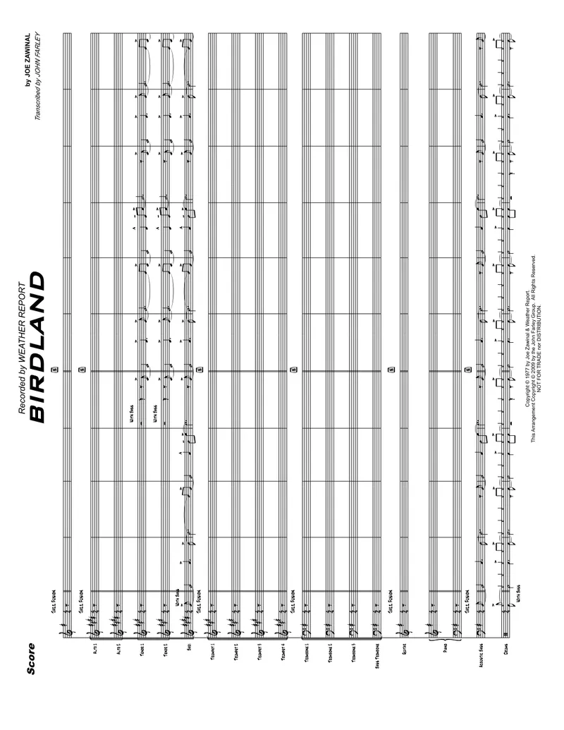 Birdland score preview