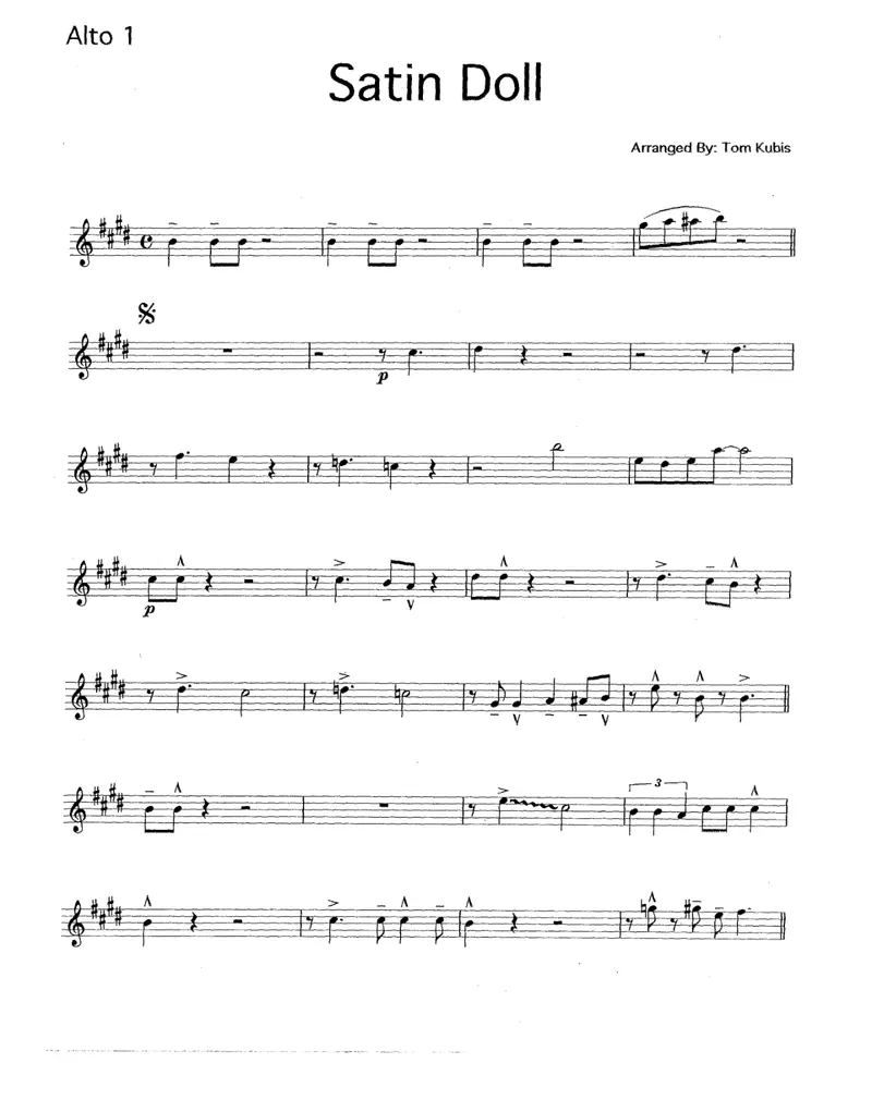 Satin Doll score preview