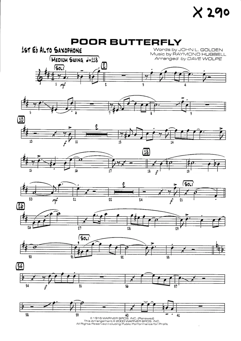 Poor Butterfly score preview