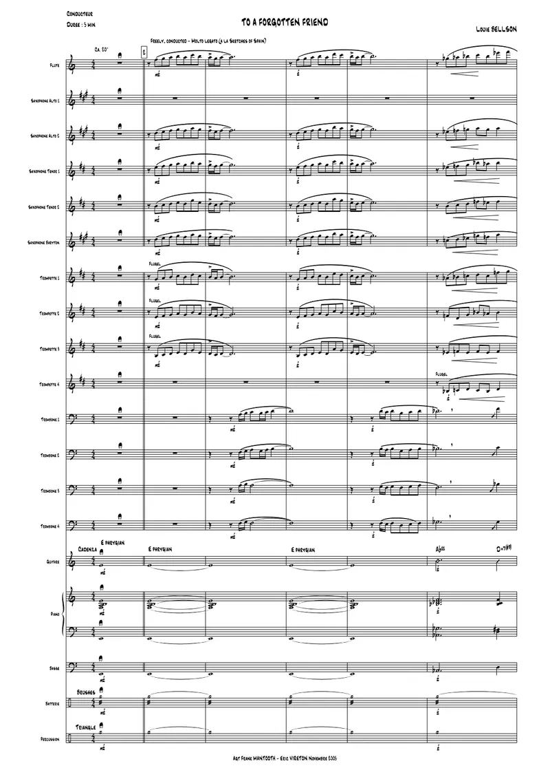 To A Forgotten Friend score preview