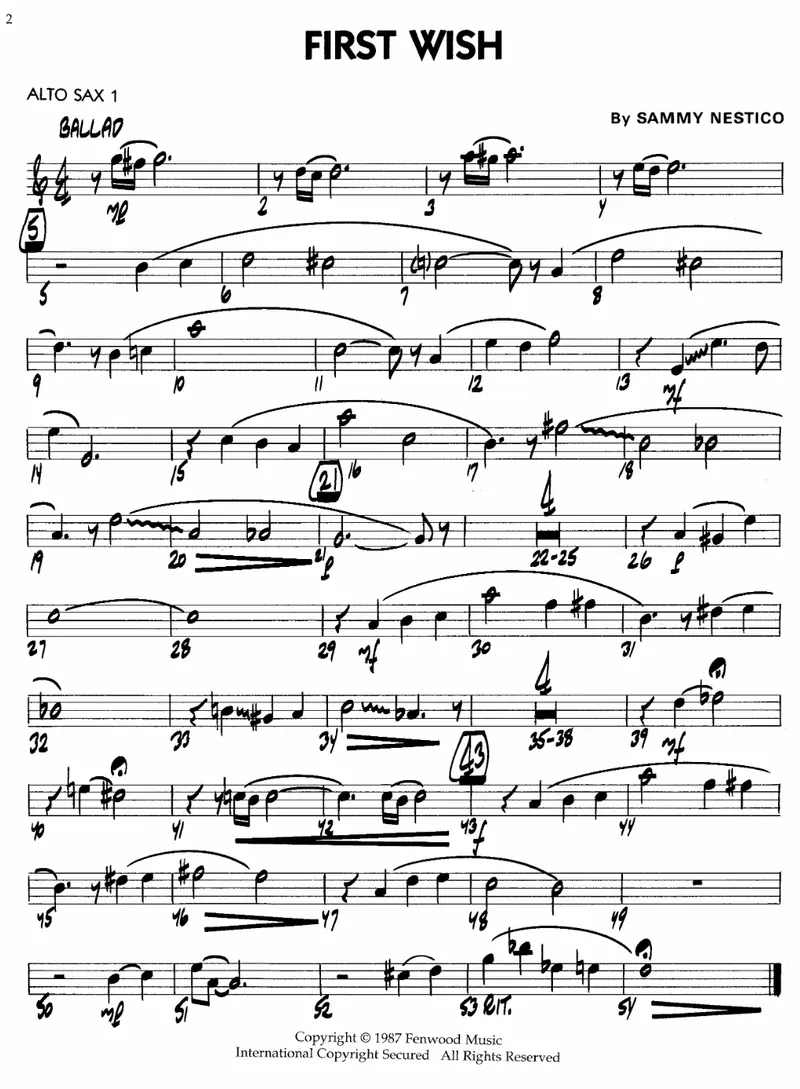 First Wish score preview