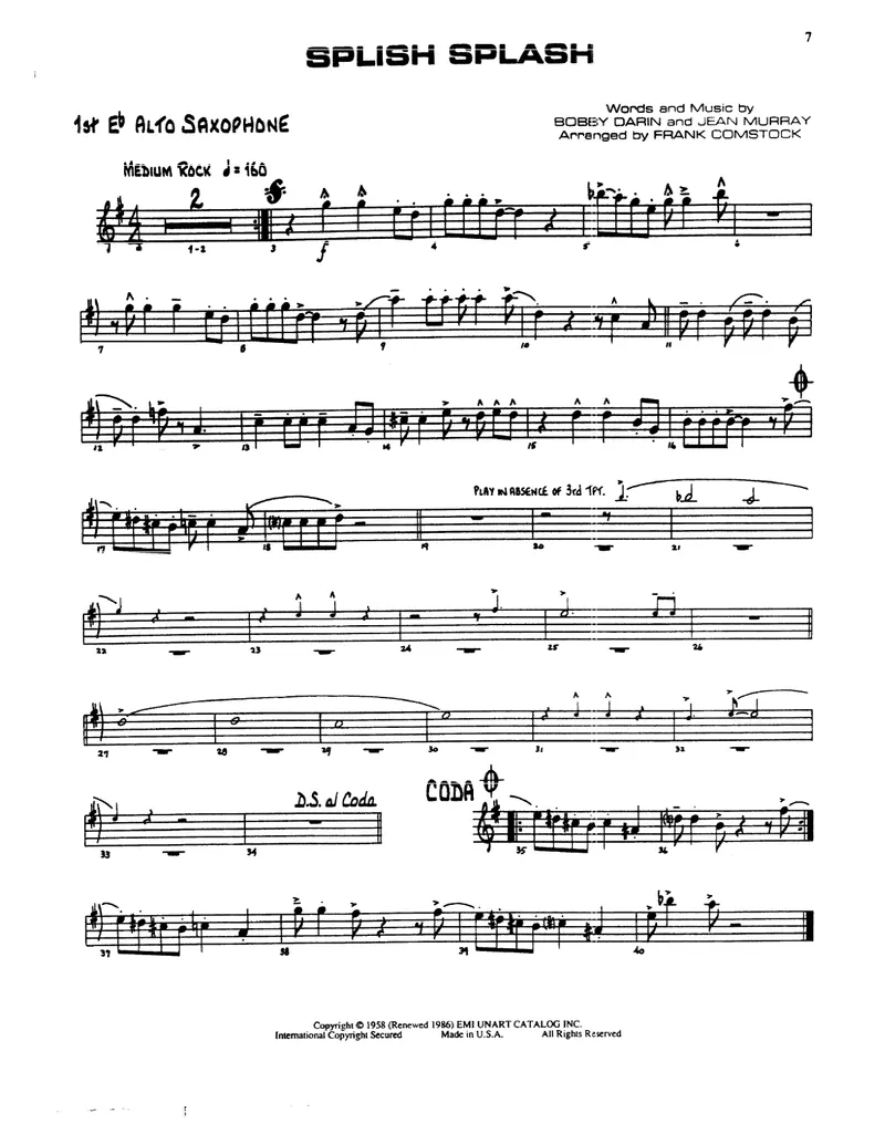 Splish Splash score preview