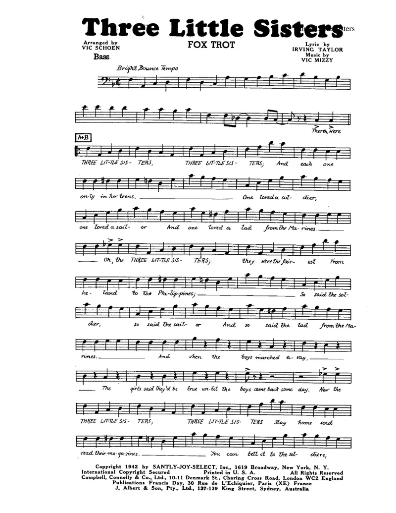 Three Little Sisters score preview
