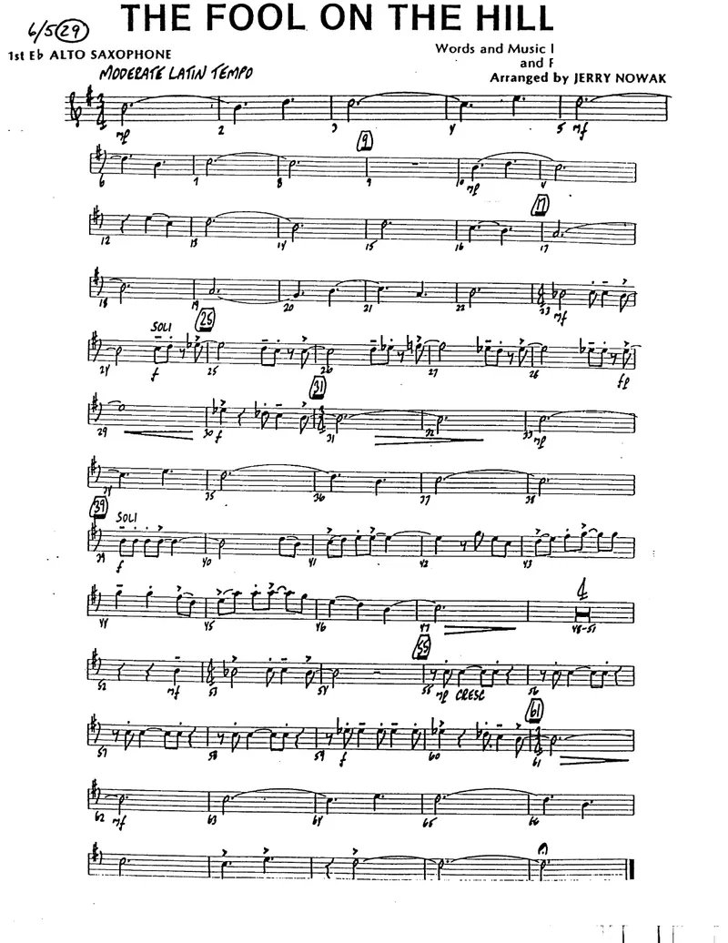 The Fool On The Hill score preview