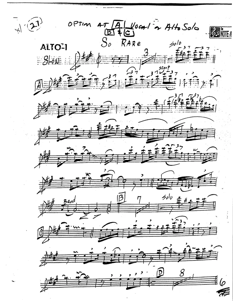 So Rare score preview