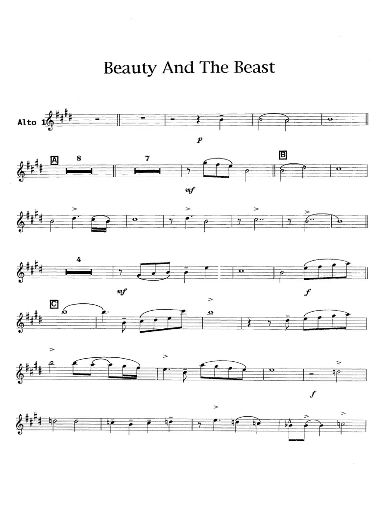 Beauty And The Beast score preview