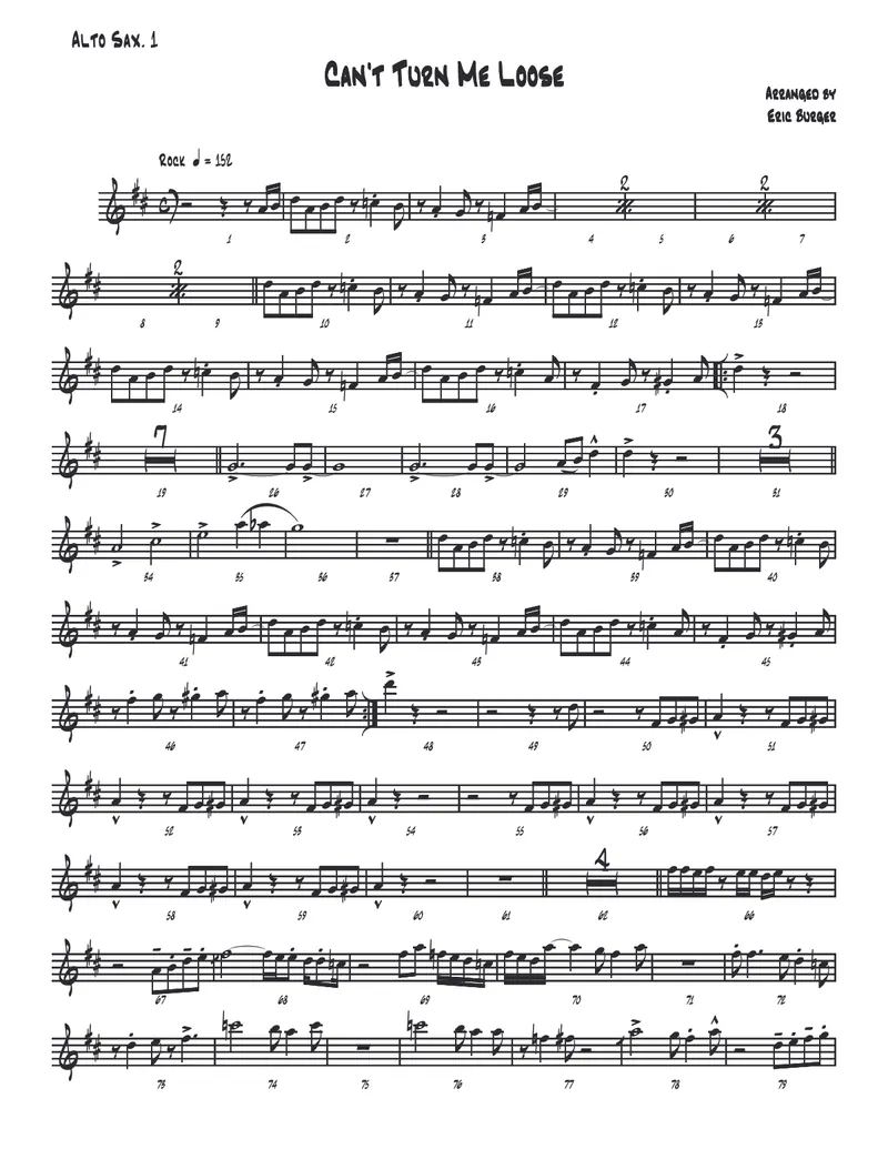 Can't Turn Me Loose score preview