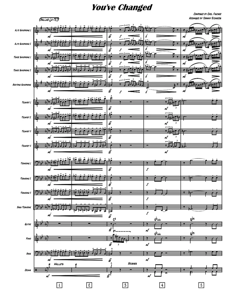 You've Changed score preview