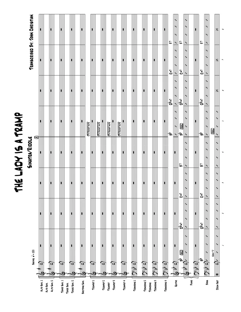 The Lady Is A Tramp score preview