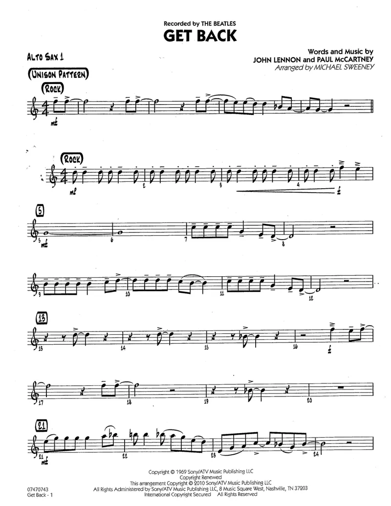 Get Back score preview