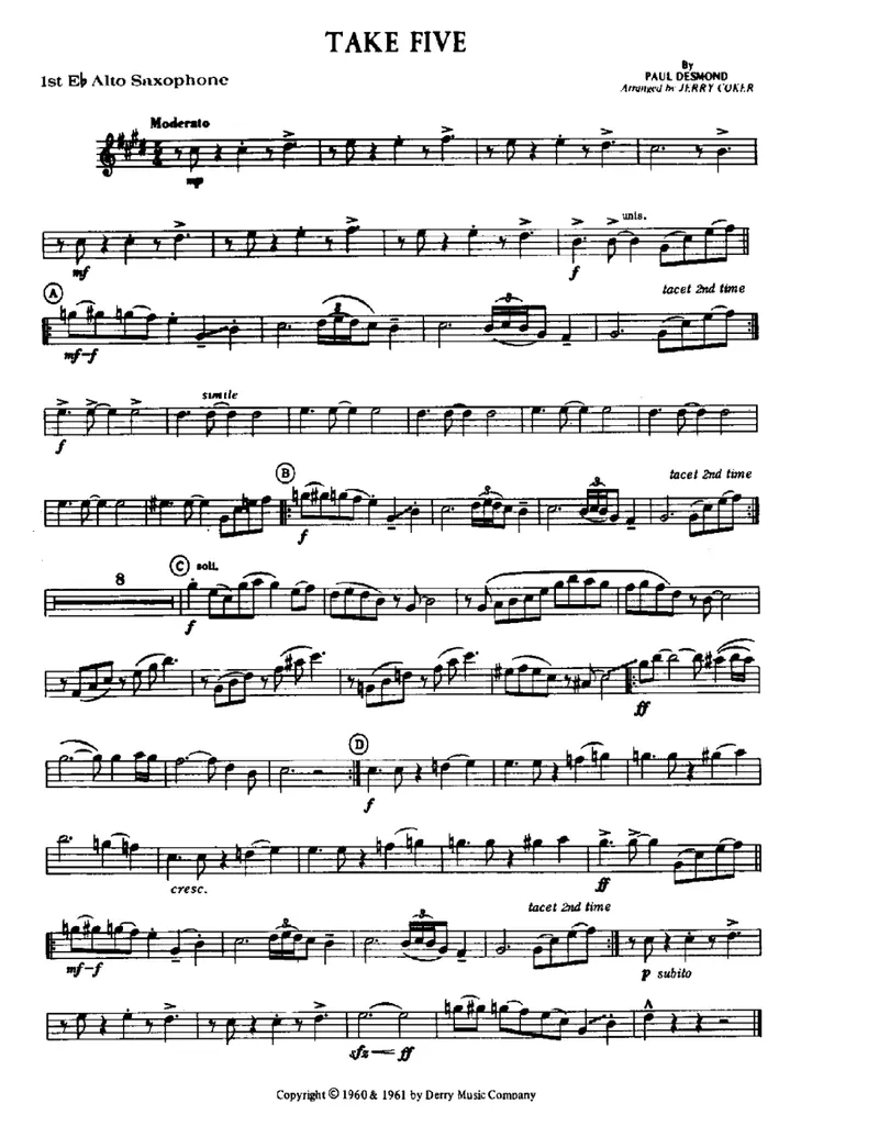 Take Five score preview