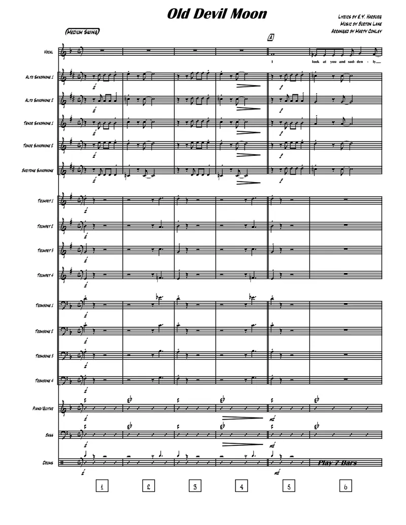 Old Devil Moon score preview