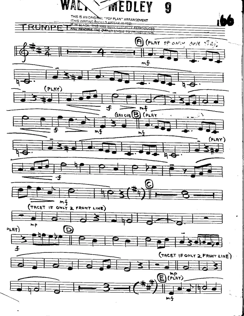 Waltz Medley #9 score preview