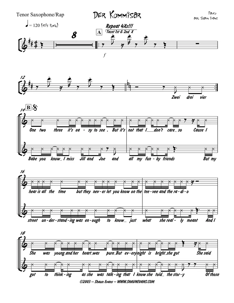Der Kommissar score preview