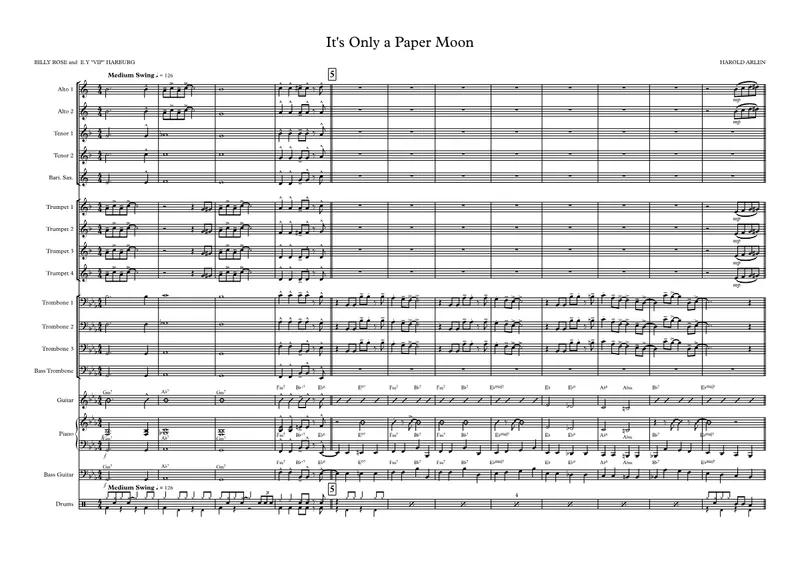 It's Only A Paper Moon score preview