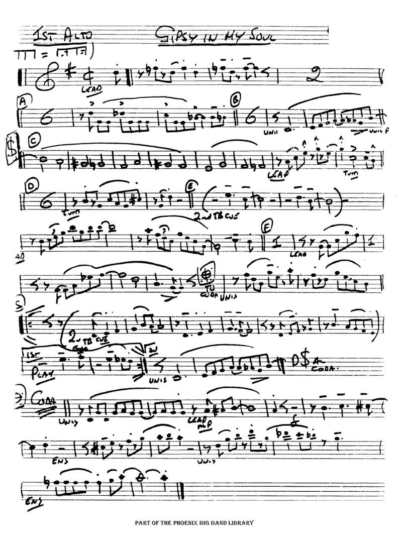 Gipsy In My Soul score preview