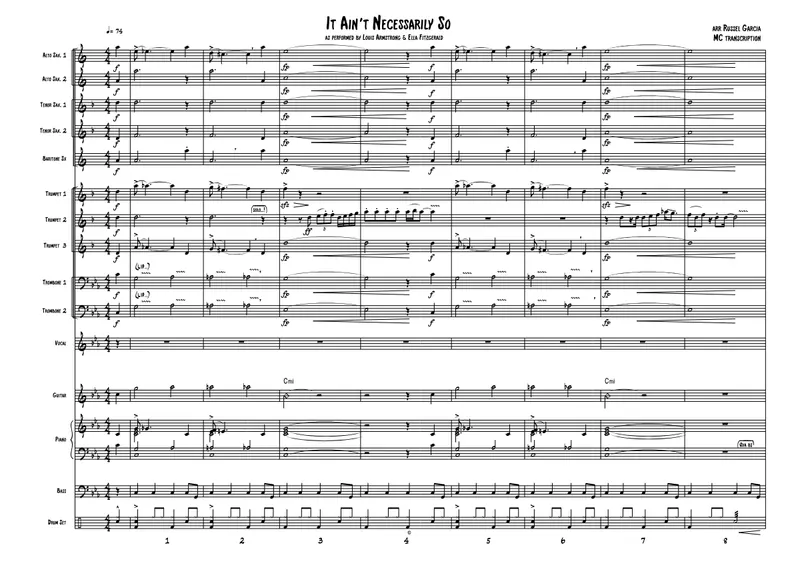 It Ain't Necessarily So score preview