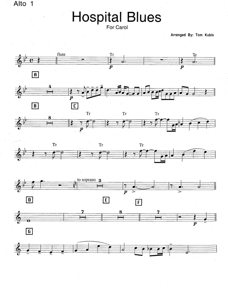 Hospital Blues score preview