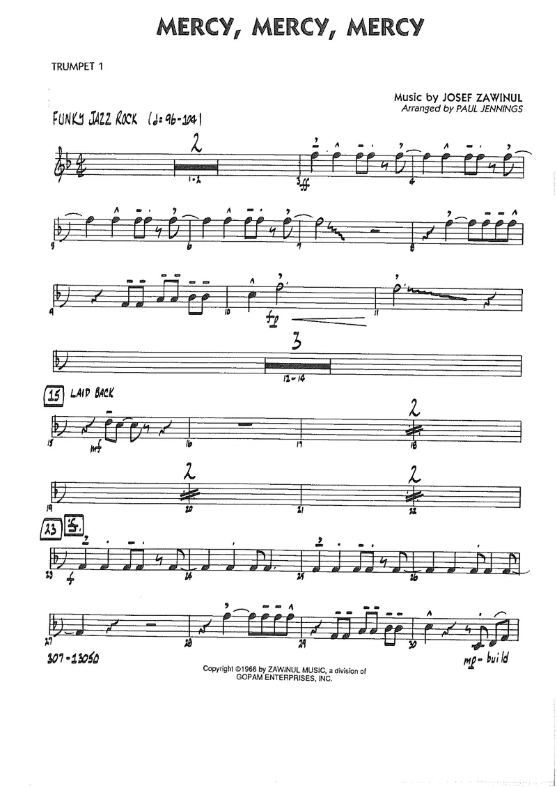 Mercy, Mercy, Mercy score preview