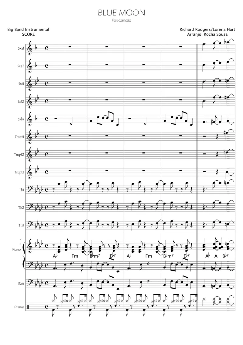 Blue Moon score preview