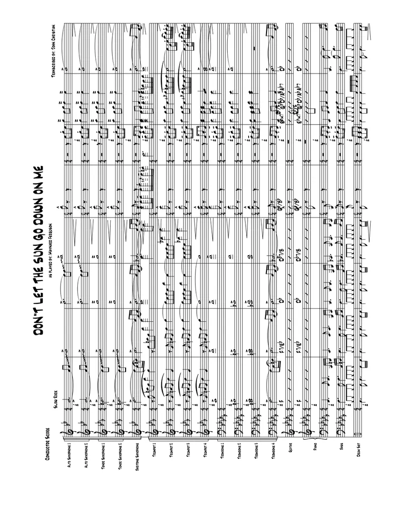 Don't Let The Sun Go Down On Me score preview