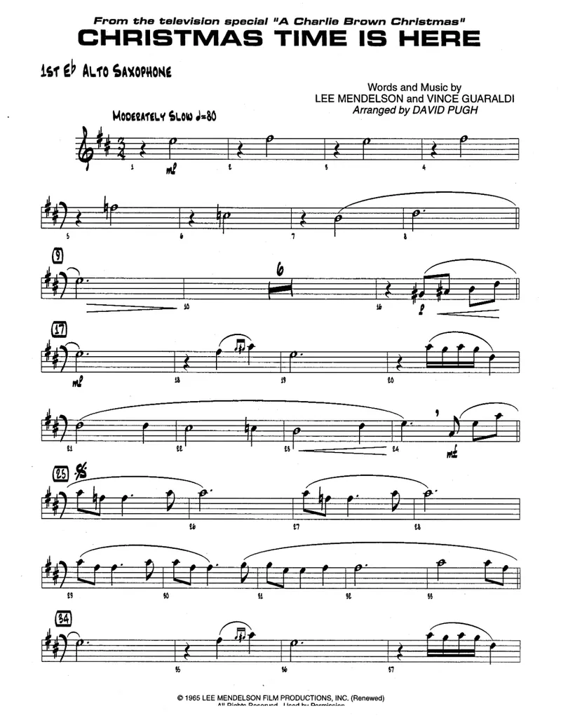 Christmas Time Is Here score preview